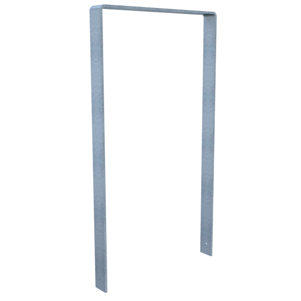 Leaning bracket made of flat steel | 70 x 70 mm | for setting in concrete, without crossbar | width: 600mm | hot-dip galvanized